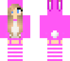cute pink  bunny girl