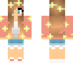 peach flower girl