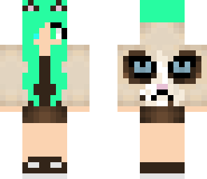 cute grumpy cat girl