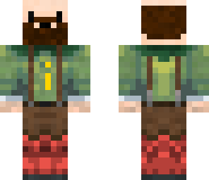 red boots and a beard and weird clothes