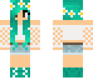 teal summer girl