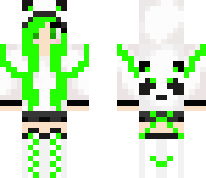 green panda girl