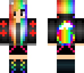 rainbow wolf girl