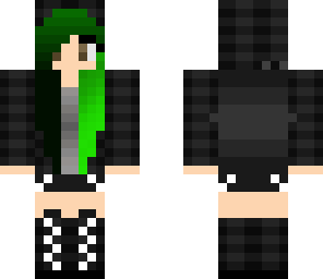 green hair emo girl