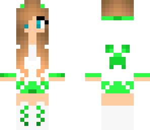 neon green creeper girl