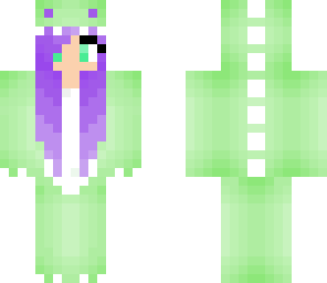 purple hair dinosaur 
