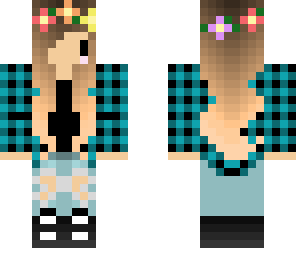 chibi with rainbow flower crown
