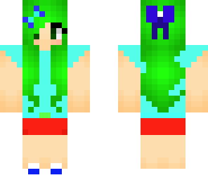 green haired girl
