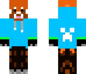 red panda blue hoodie