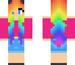 copied rainbow cat girl