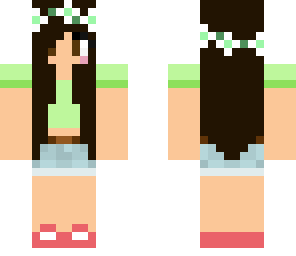 girl flower green