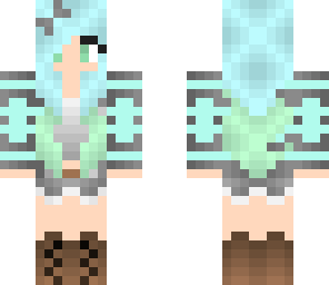 blue winter girl