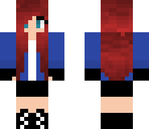 red camo hair girl