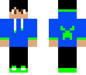 blue and green creeper boy