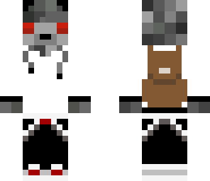 white hoodie pixel wolf