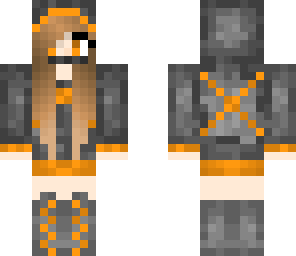 orange and grey hoodie