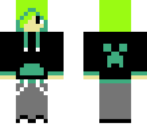 scene boy with green hair