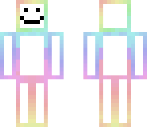 bold rainbow and white person skin