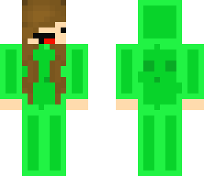 weird slime custume girl