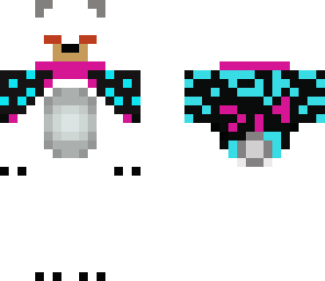 polar bear with poncho and butterfly wings