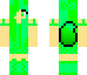 mint and lime green wolf girl