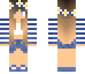 stripy daisy navy