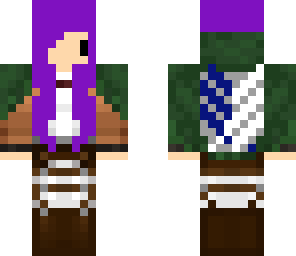 attack on titan scout league purple hair