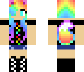rainbow wolf girl