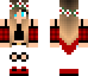 cute flannel girl red