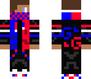 red and blue