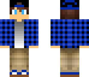 blue checkered guy