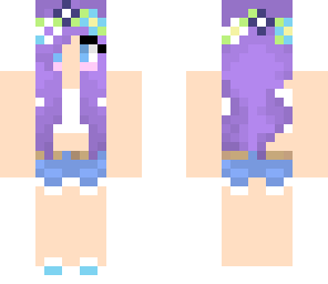purple haired girl 
