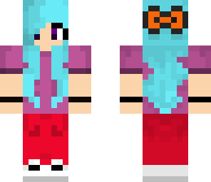 scene blue haired music girl
