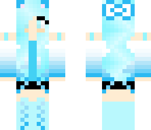 blue hair girl with clothes