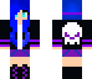 cool blue haired girl