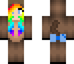 monkey skin with rainbow hair