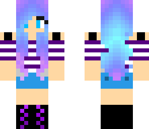 purple head phone girl