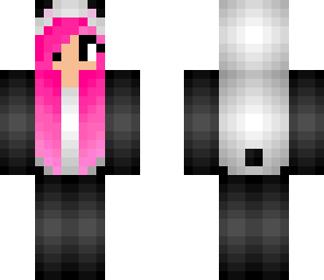 pink haired panda skin