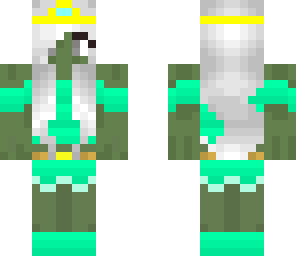 zombie princess with shorts and top green