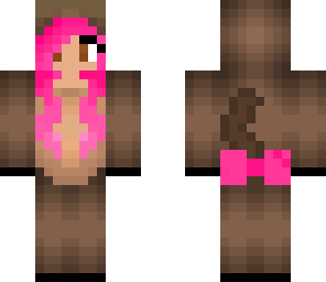 monkey skin with pink hair