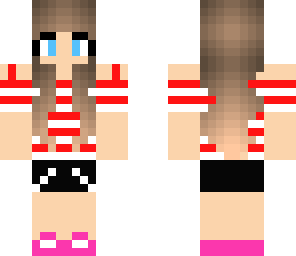 red stripe girl