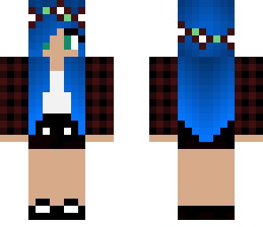 blue haired girl