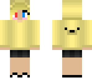 bear hood girl yellow