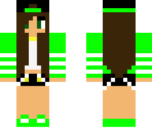 green sporty girl