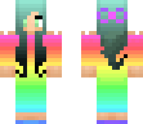 rainbow cyan girl