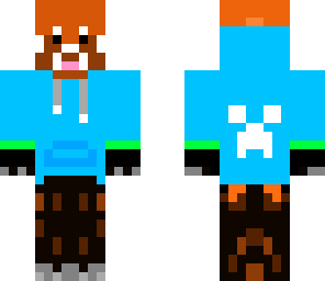 red panda blue hoodie