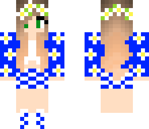 blue flower girl