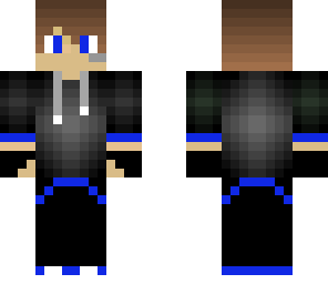 blue gamer kid-first ever good custom skin