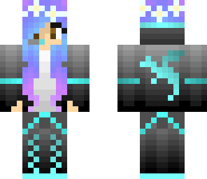 blue purple cosmic girl