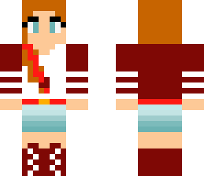 crimson and white girl